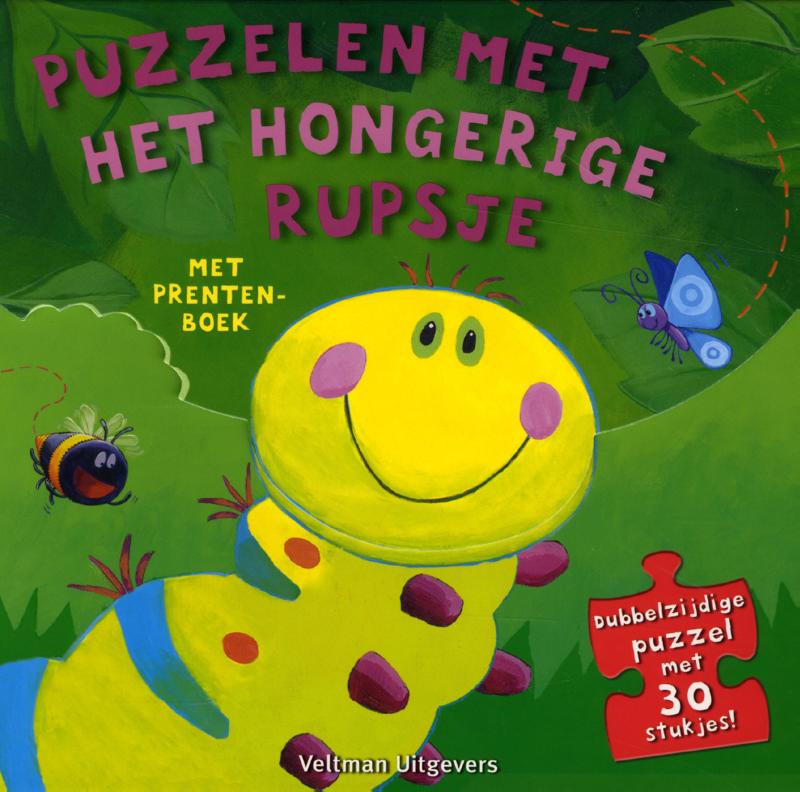 Omslag van Puzzelen met het hongerige rupsje