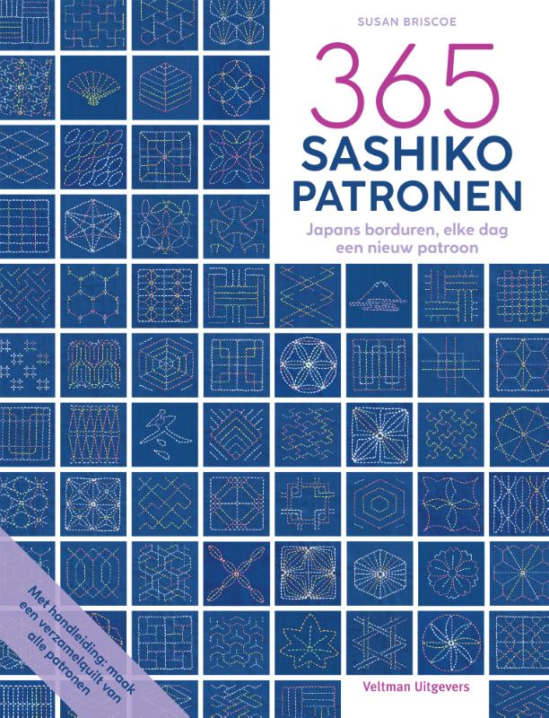 Omslag van 365 sashiko-patronen