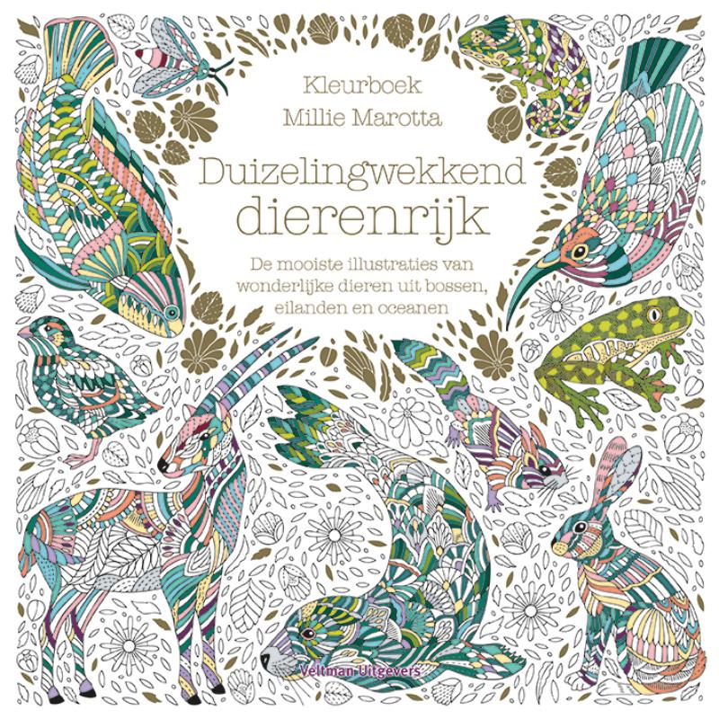 Omslag van Kleurboek Millie Marotta - Duizelingwekkend dierenrijk