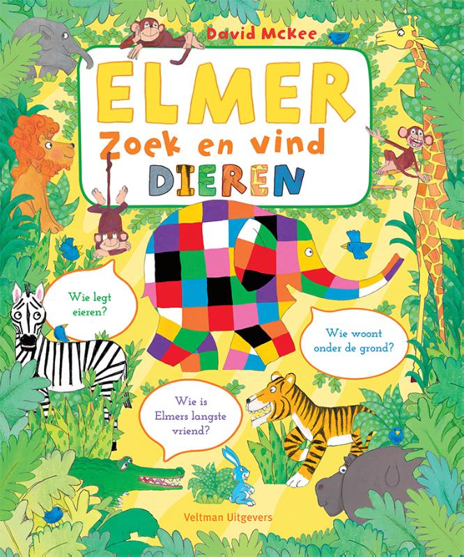 Omslag van Elmer zoek en vind - dieren