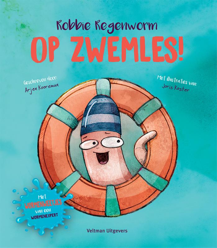 Omslag van Robbie Regenworm op zwemles!