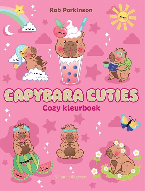 Omslag van Capybara Cuties - Cozy Kleurboek
