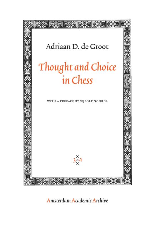 Omslag van Thought and Choice in Chess