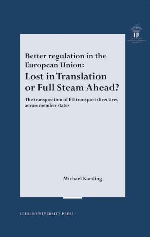 Omslag van Better regulation in the European Union