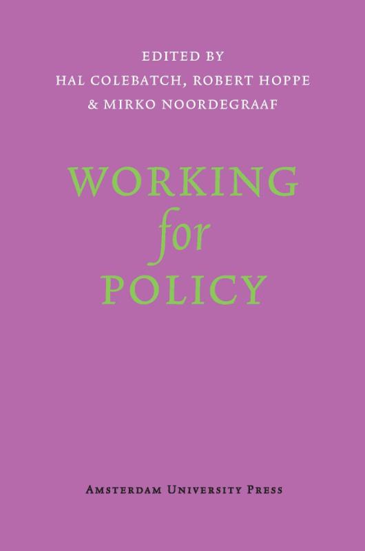 Omslag van Working for Policy