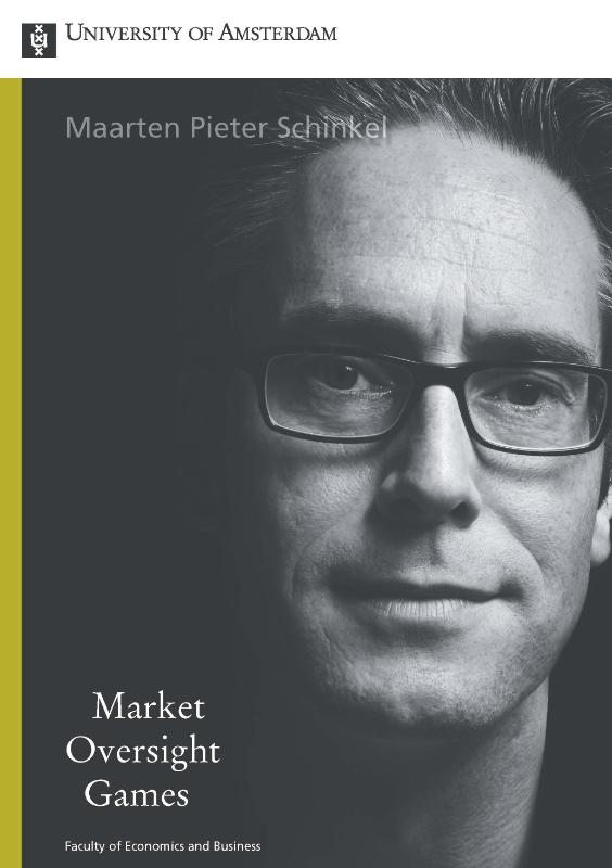 Omslag van Market Oversight Games