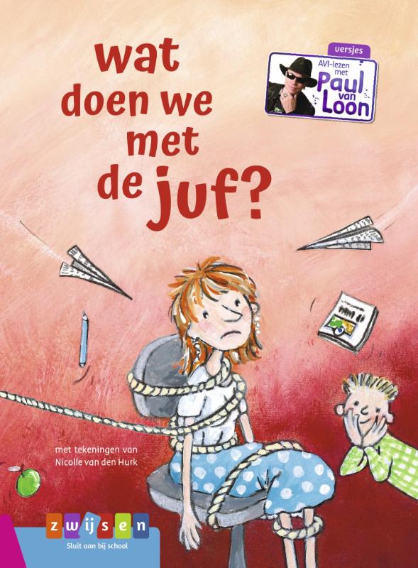 Omslag van wat doen we met de juf?
