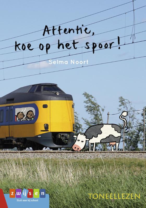 Omslag van Attentie, koe op het spoor!