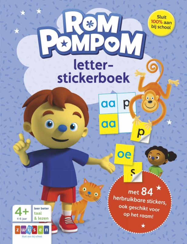 Omslag van Rompompom letter-stickerboek