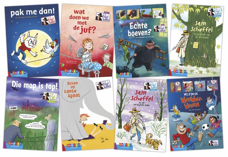 Omslag van Pakket AVI-lezen met Paul van Loon (8 titels)
