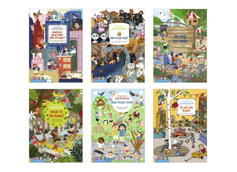 Omslag van Pakket Leren lezen zoekboeken (6 titels)