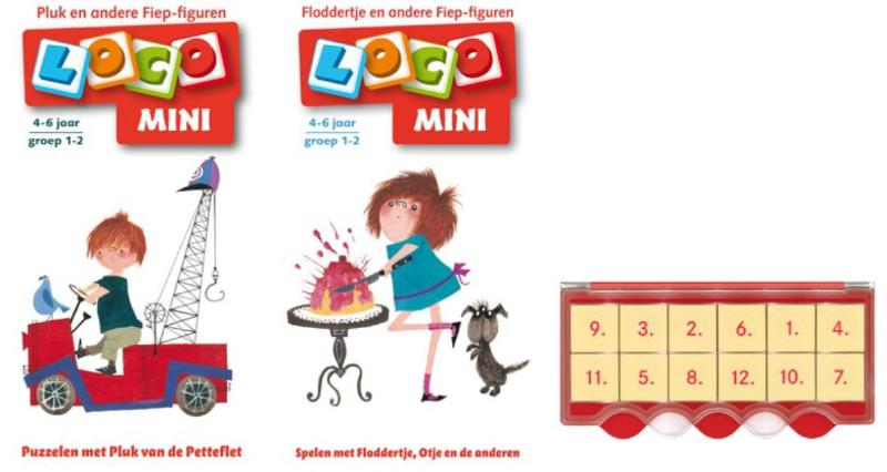 Omslag van Loco Mini Pluk en Floddertje (doos + 2 boekjes)