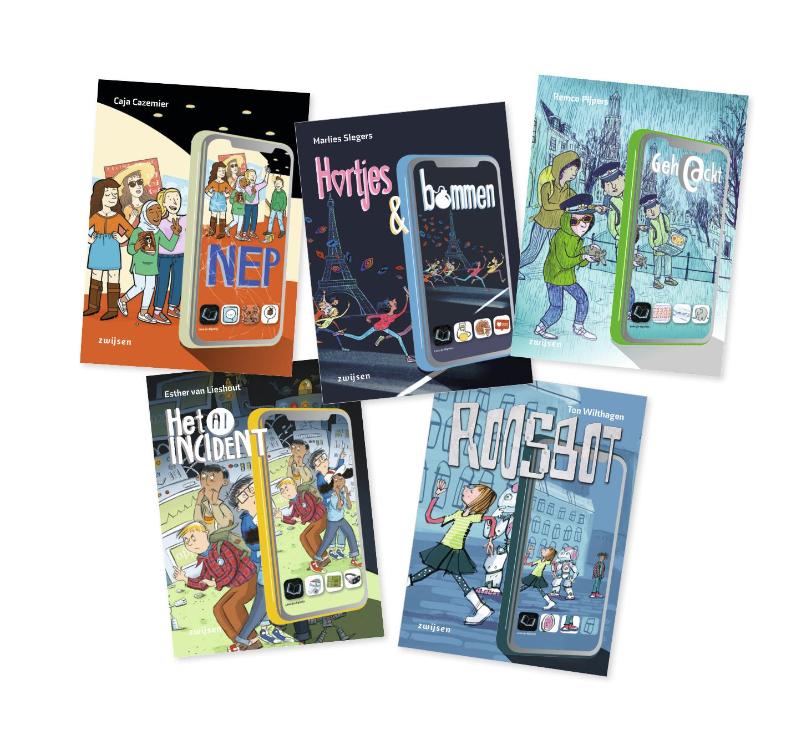 Omslag van Pakket Lees je digiwijs groep 7-8 (5 titels)