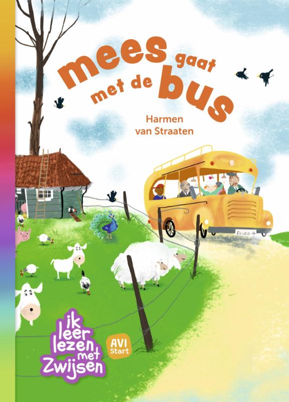 Omslag van mees gaat met de bus
