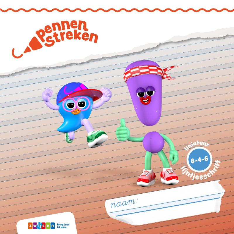 Omslag van lijntjesschrift verbonden schrift (set 5 ex)