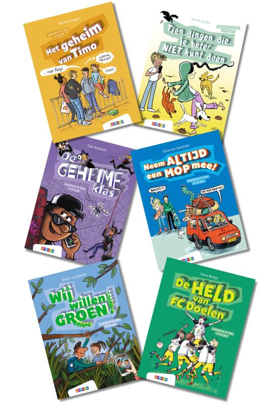 Omslag van Pakket Makkelijk & Leuk AVI M4 (6 titels)
