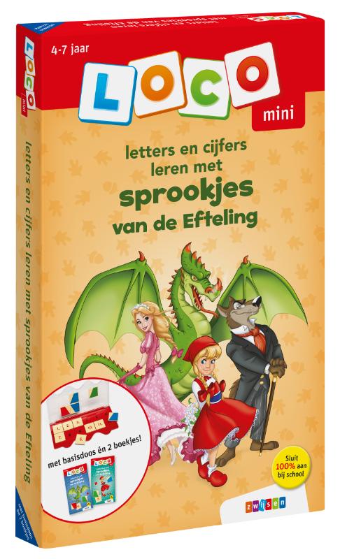 Omslag van Loco mini pakket letters en cijfers leren met sprookjes van de Efteling