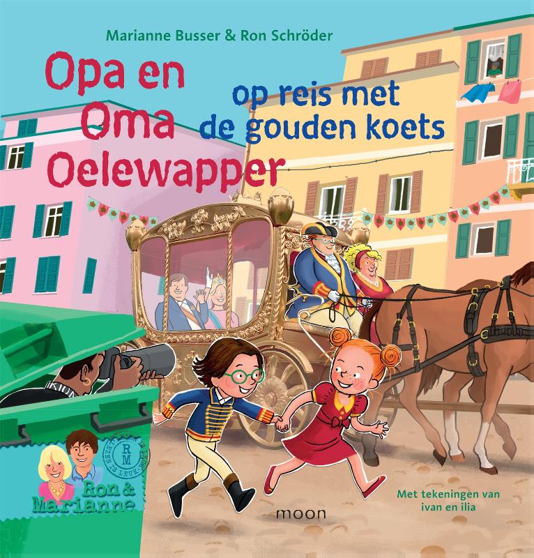 Omslag van Opa en oma Oelewapper op reis met de gouden koets