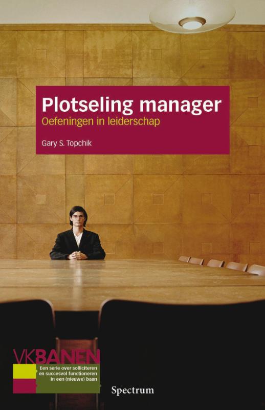 Omslag van Plotseling manager