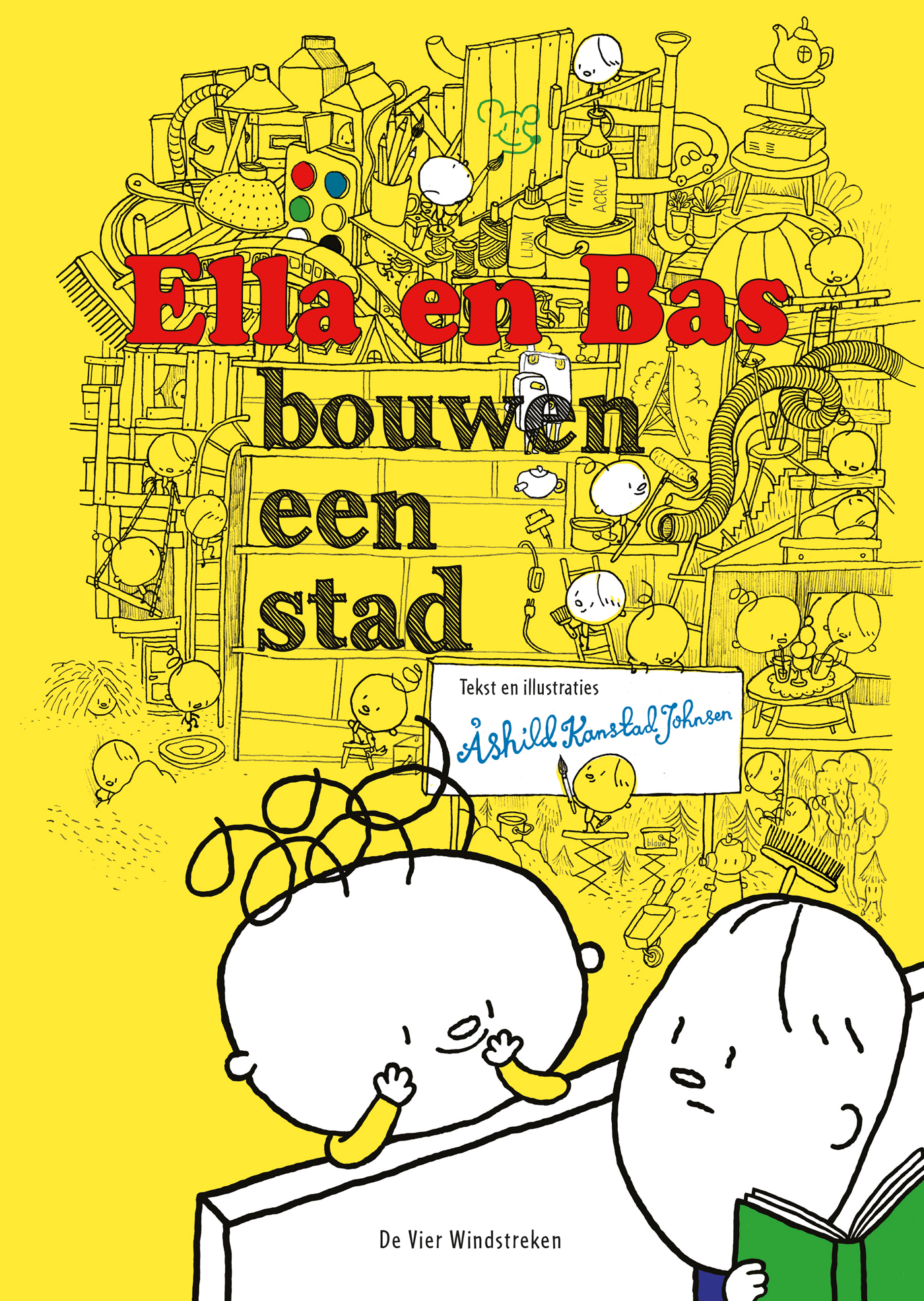Omslag van Ella en Bas bouwen een stad