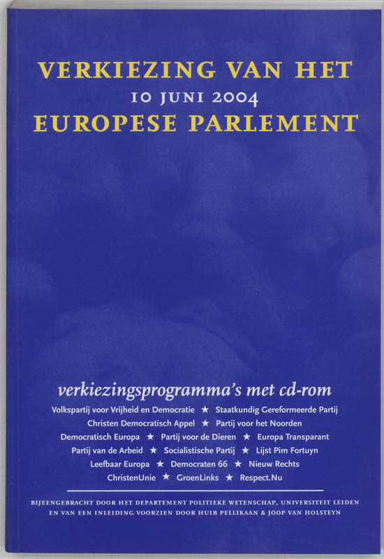 Omslag van Verkiezing van het Europese parlement 10 juni 2004