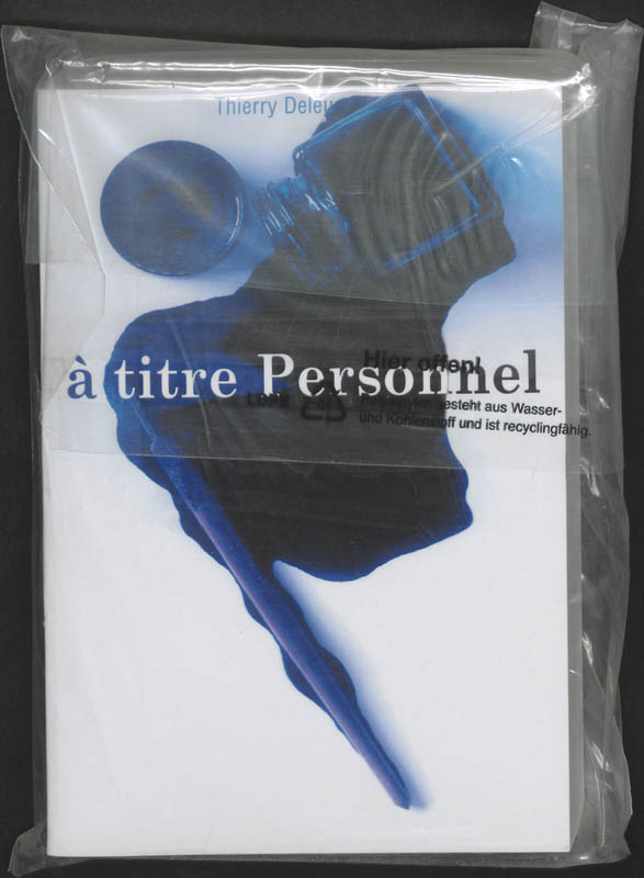 Omslag van A titre personnel