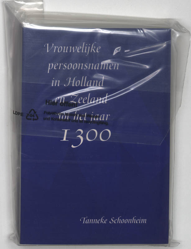 Omslag van Vrouwelijke persoonsnamen in Holland en Zeeland tot het jaar 1300