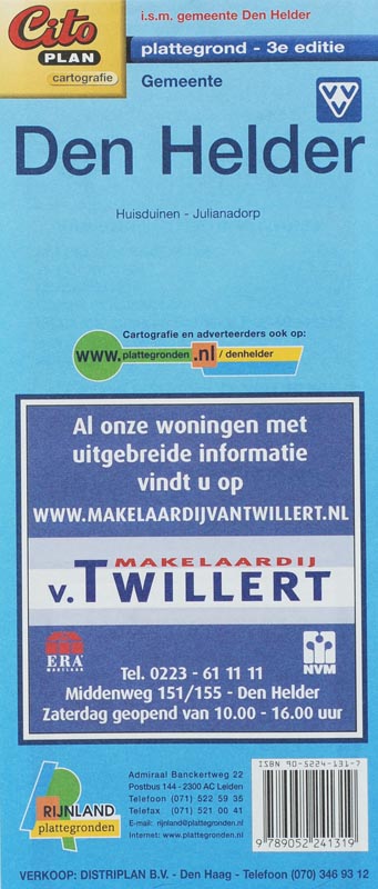 Omslag van Rijnland plattegrond Den Helder