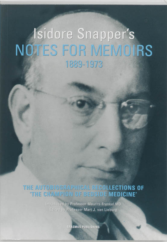 Omslag van Isidore Snapper's Notes for Memoirs 1889-1973
