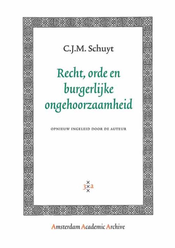 Omslag van Recht, orde en burgerlijke ongehoorzaamheid