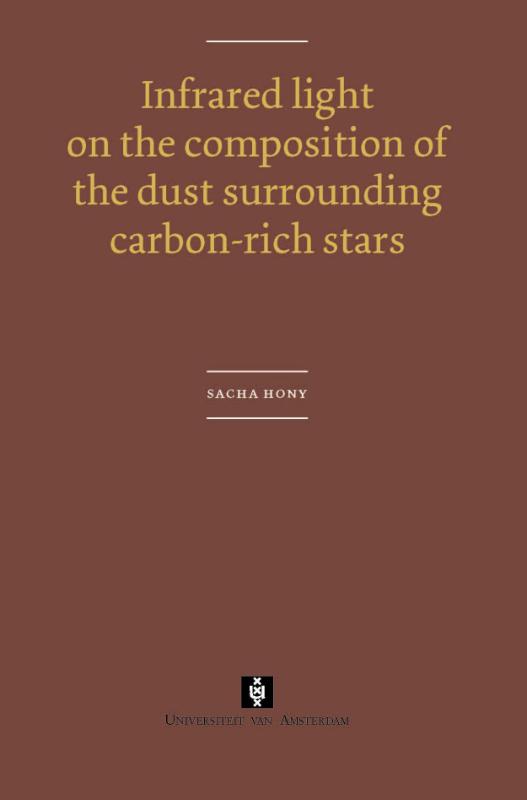 Omslag van Infrared light on the composition of the dust surrounding carbon-rich stars