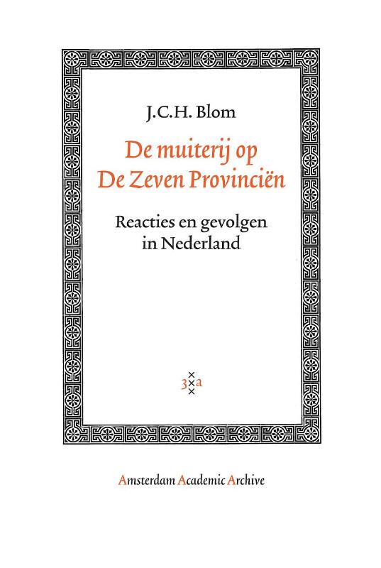Omslag van De muiterij op De Zeven Provinciën