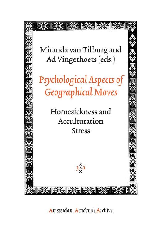 Omslag van Psychological Aspects of Geographical Moves