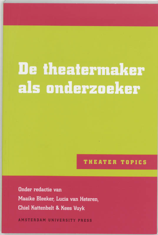 Omslag van De theatermaker als onderzoeker