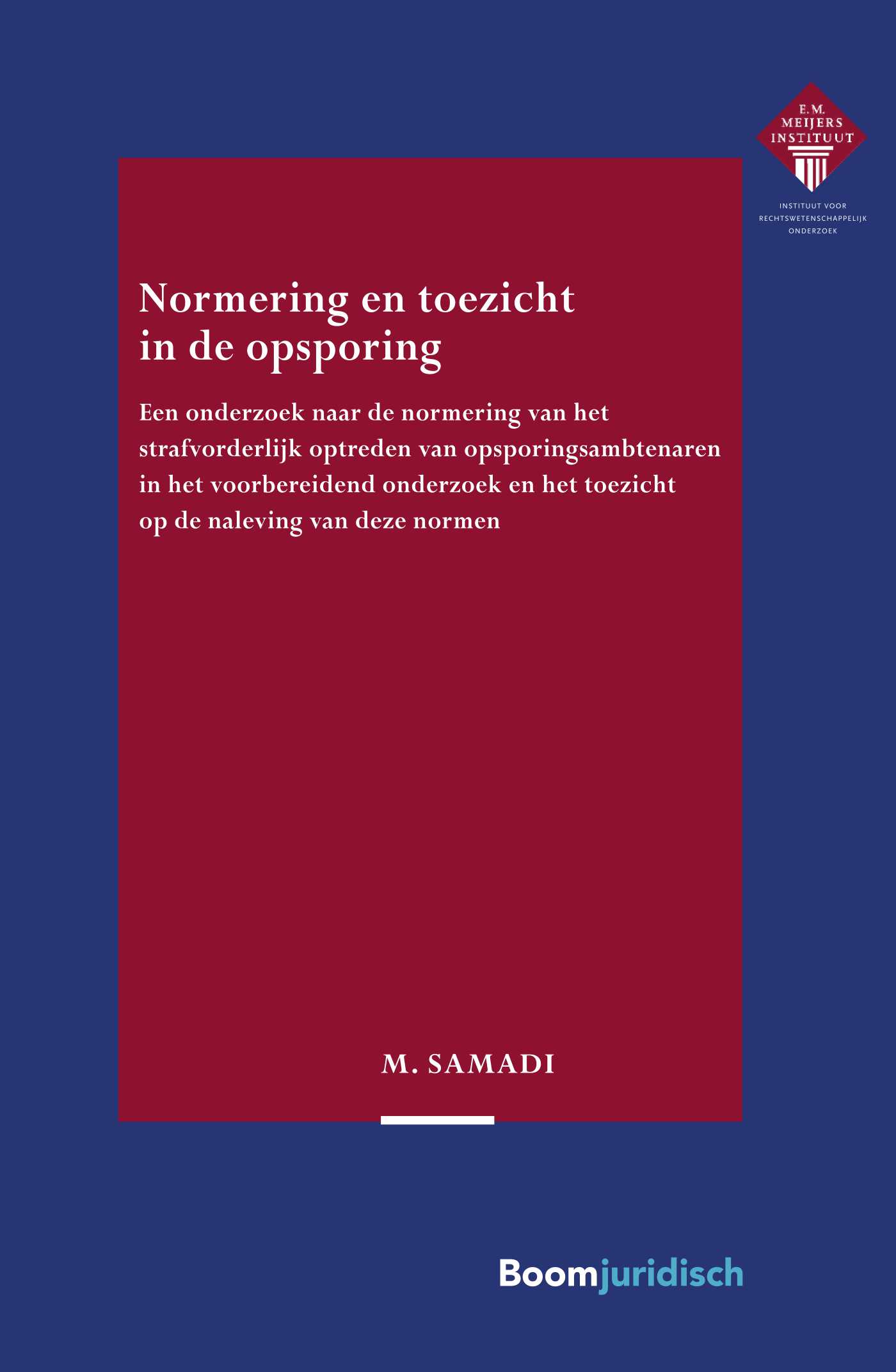 Omslag van Normering en toezicht in de opsporing