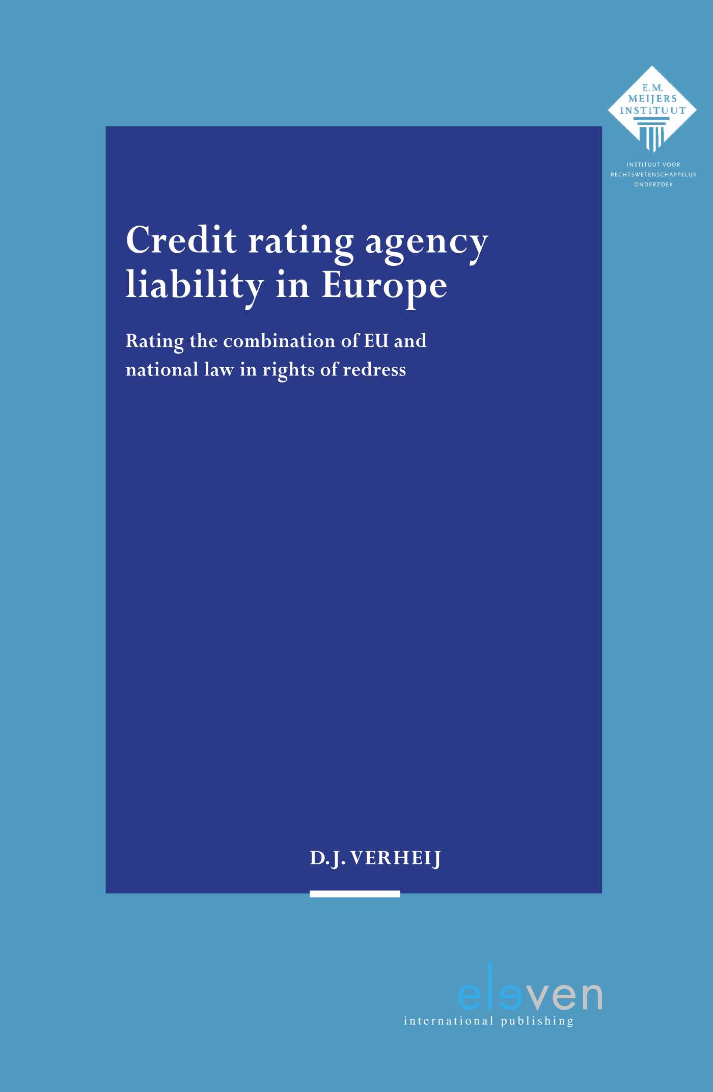 Omslag van Credit rating agency liability in Europe