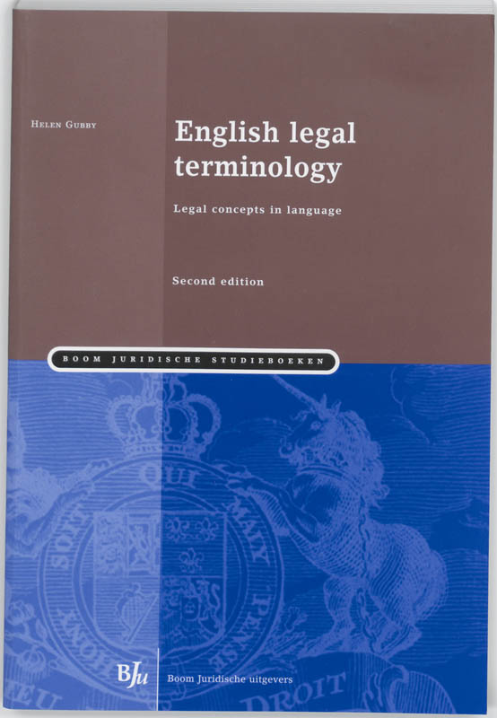 Omslag van English legal terminology