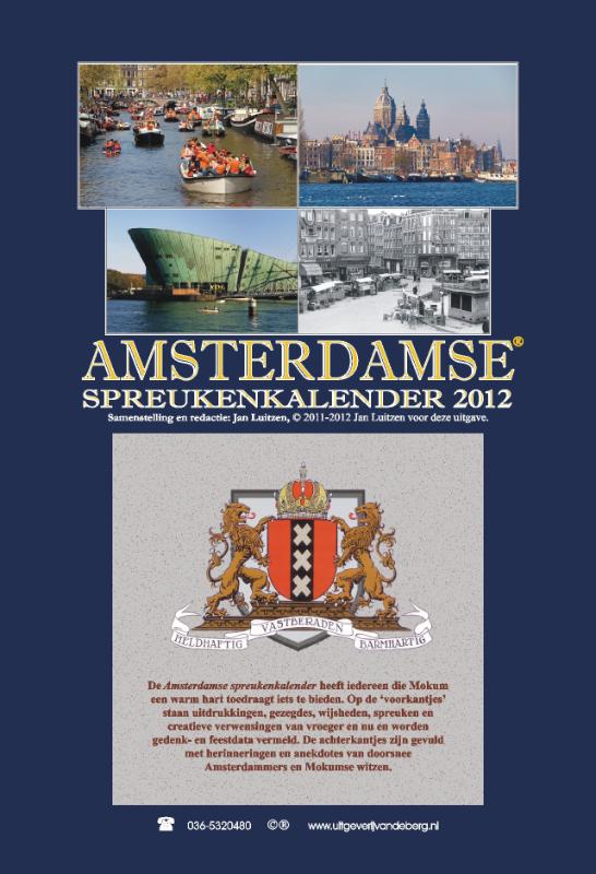 Omslag van Amsterdamse spreukenkalender 2012