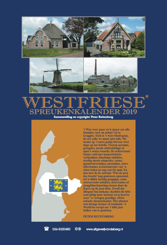 Omslag van Westfriese spreukenkalender 2019