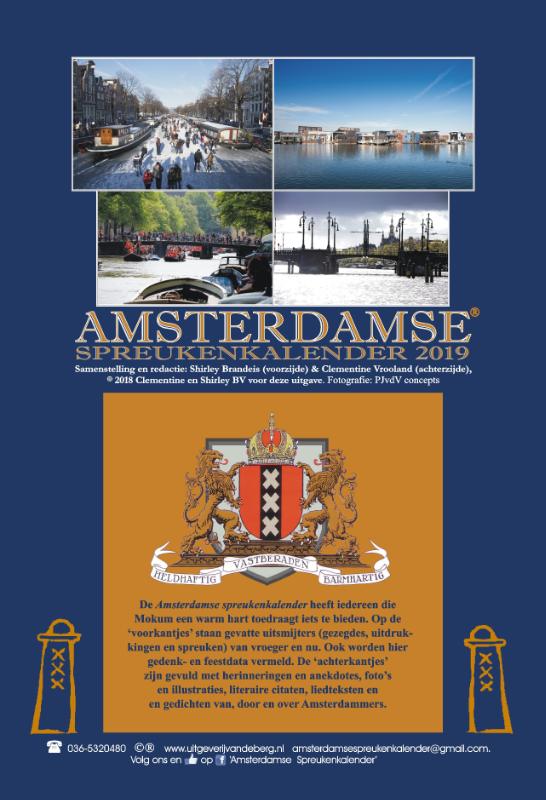 Omslag van Amsterdamse Spreukenkalender 2019