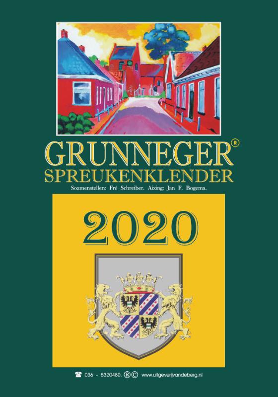 Omslag van Grunneger spreukenklender 2020