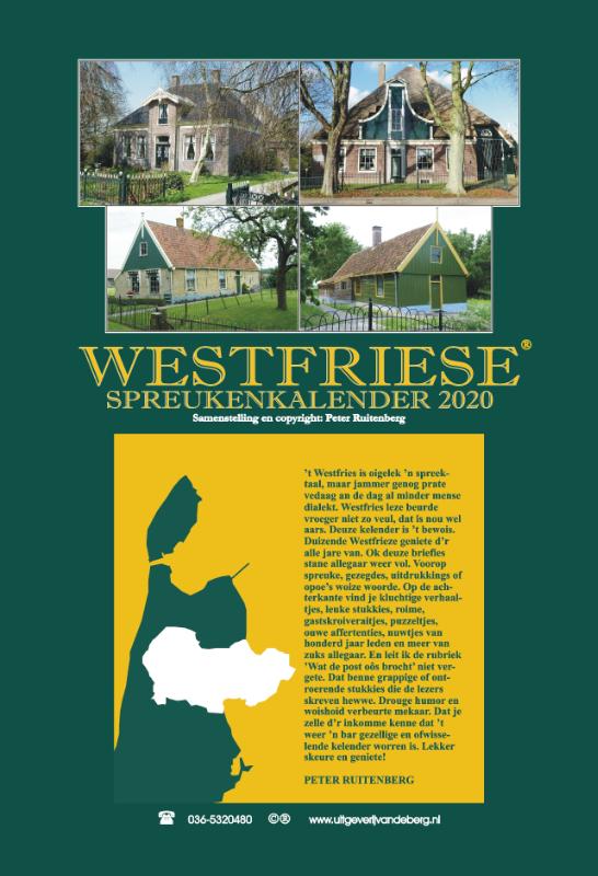Omslag van Westfriese spreukenkalender 2020