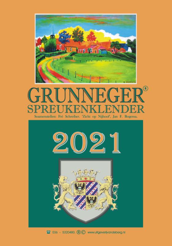 Omslag van Grunneger spreukenklender 2021
