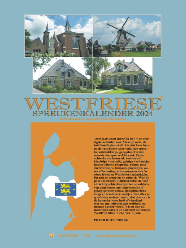 Omslag van Westfriese spreukenkalender 2024