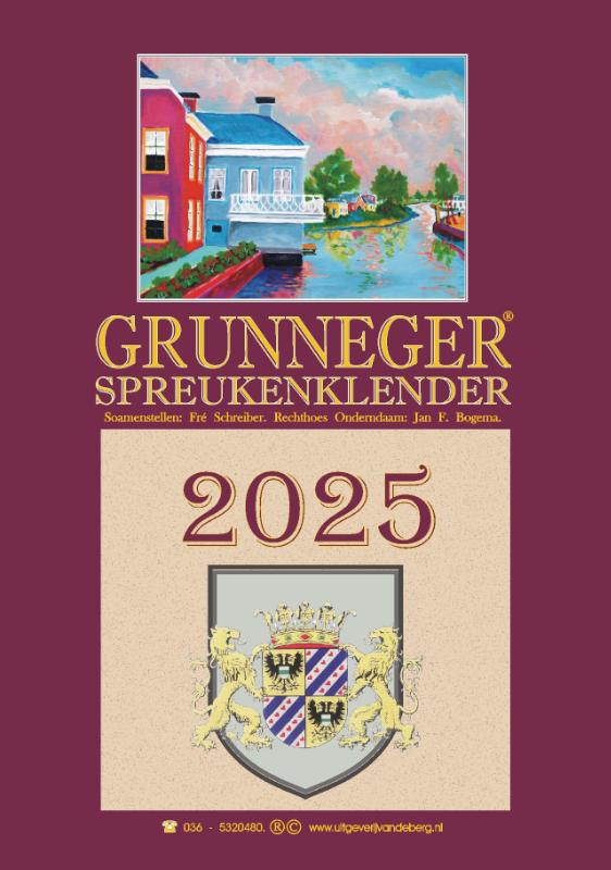 Omslag van Grunneger spreukenklender 2025