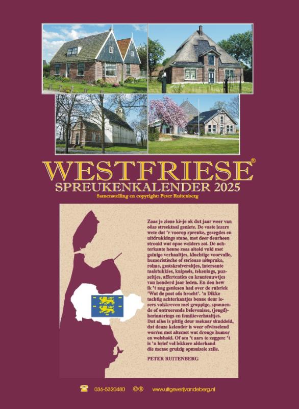 Omslag van Westfriese spreukenkalender 2025