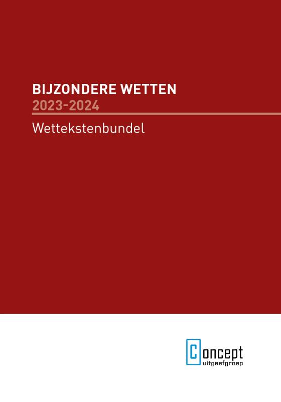 Omslag van Bijzondere Wetten 2023-2024