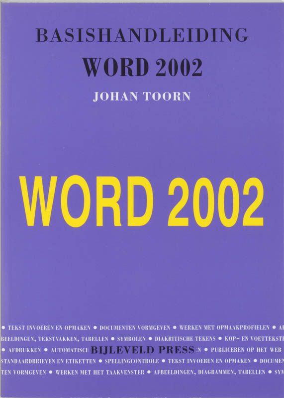 Omslag van Basishandleiding Word 2002