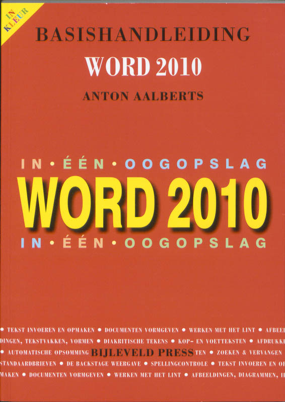 Omslag van Basishandleiding Word 2010