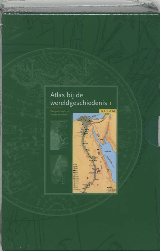 Omslag van Sesam Atlas bij de Wereldgeschiedenis deel 1 en 2 in cassette